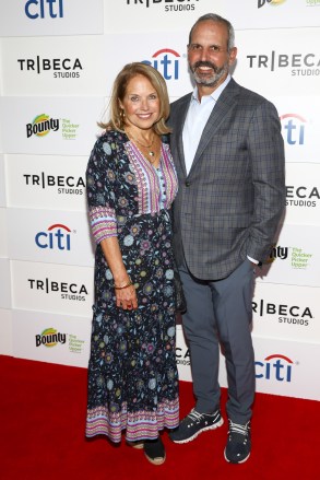Journalist Katie Couric, left, and husband John Molner, right, attend a screening for "Turning Tables: Cooking, Serving, and Surviving in a Global Pandemic" during the 20th Tribeca Festival at The Waterfront Plaza at Brookfield Place, in New York
2021 Tribeca Festival - "Turning Tables: Cooking, Serving, and Surviving in a Global Pandemic" Screening, New York, United States - 18 Jun 2021