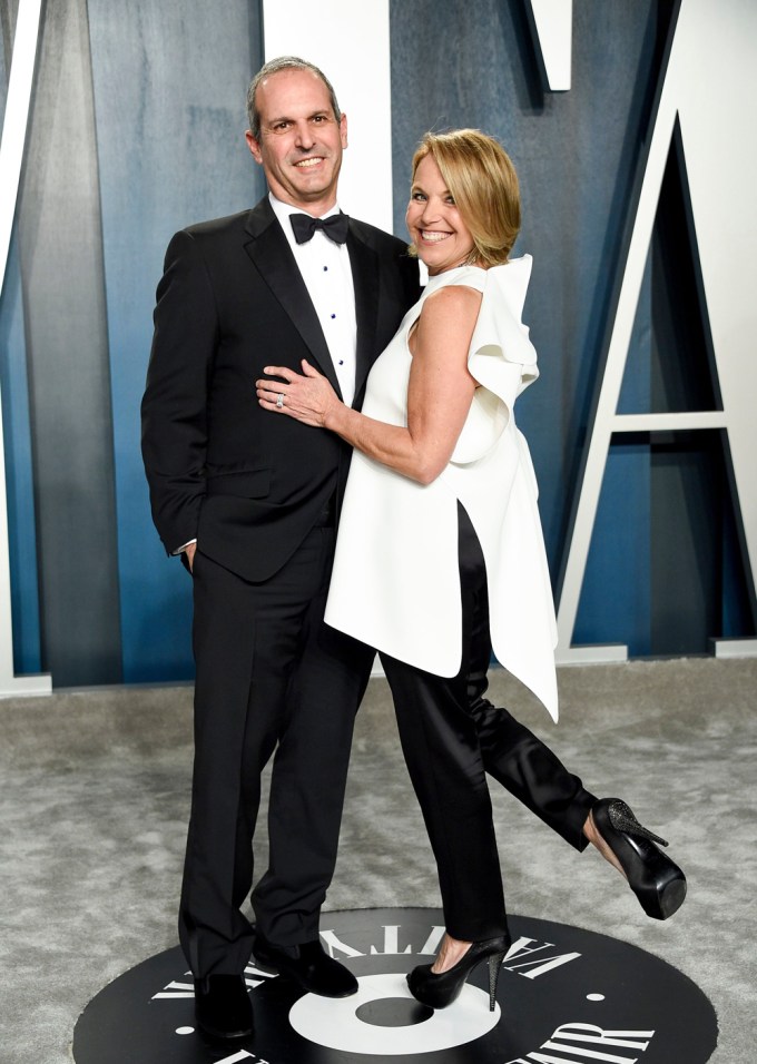 Katie Couric & John Molner at VF’s Oscar party