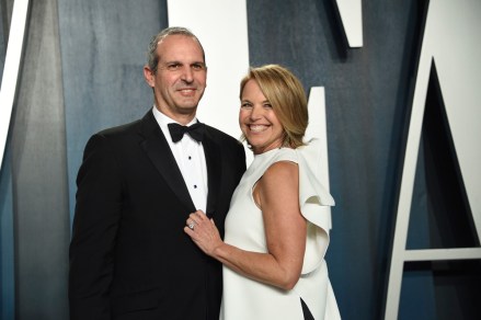 John Molner, Katie Couric. John Molner, left, and Katie Couric arrive at the Vanity Fair Oscar Party, in Beverly Hills, Calif
92nd Academy Awards - Vanity Fair Oscar Party, Beverly Hills, USA - 09 Feb 2020