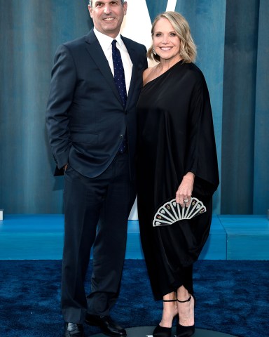 John Molner, left, and Katie Couric arrive at the Vanity Fair Oscar Party, at the Wallis Annenberg Center for the Performing Arts in Beverly Hills, Calif
94th Academy Awards - Vanity Fair Oscar Party, Beverly Hills, United States - 27 Mar 2022