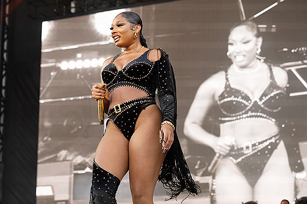 Megan Thee Stallion Wears Rhinestone Lingerie At Austin Concert