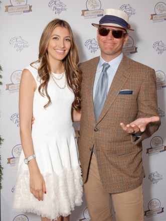Michael Weatherly, right, and Bojana Jankovic attend day 2 of the 2014 Breeders' Cup World Championships at Santa Anita Park, in Arcadia, Calif
2014 Breeders' Cup World Championships Trophy Lounge - Day 2, Arcadia, USA