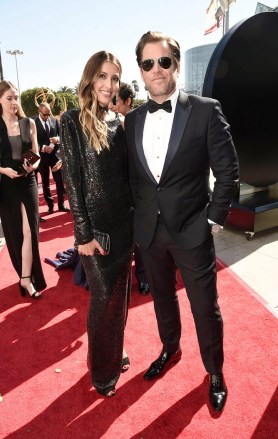 Michael Weatherly, right, and Bojana Jankovic arrive at the 68th Primetime Emmy Awards, at the Microsoft Theater in Los Angeles
68th Primetime Emmy Awards - Limo Drop Off, Los Angeles, USA