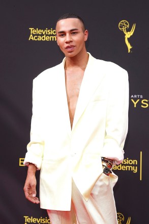 Olivier Rousteing arrives for the 2019 Creative Arts Emmy Awards at the Microsoft Theater in Los Angeles, California, USA, 14 September 2019. The Creative Arts Emmy Awards honor excellence in Television technical categories such as makeup, casting direction, costume design, editing and cinematography. The 71st Primetime Emmy Awards Ceremony will take place on 22 September 2019.
2019 Creative Arts Emmy Awards, Los Angeles, USA - 14 Sep 2019