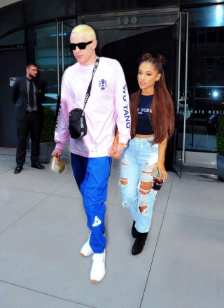 Ariana Grande and Pete Davidson look stunning as they step out for a concert in Brooklyn.  July 12, 2018 Photo: Ariana Grande and Pete Davidson.  Image Credit: PC / MEGA TheMegaAgency.com +1 888 505 6342 (Mega Agency TagID: MEGA251293_001.jpg) [Photo via Mega Agency]