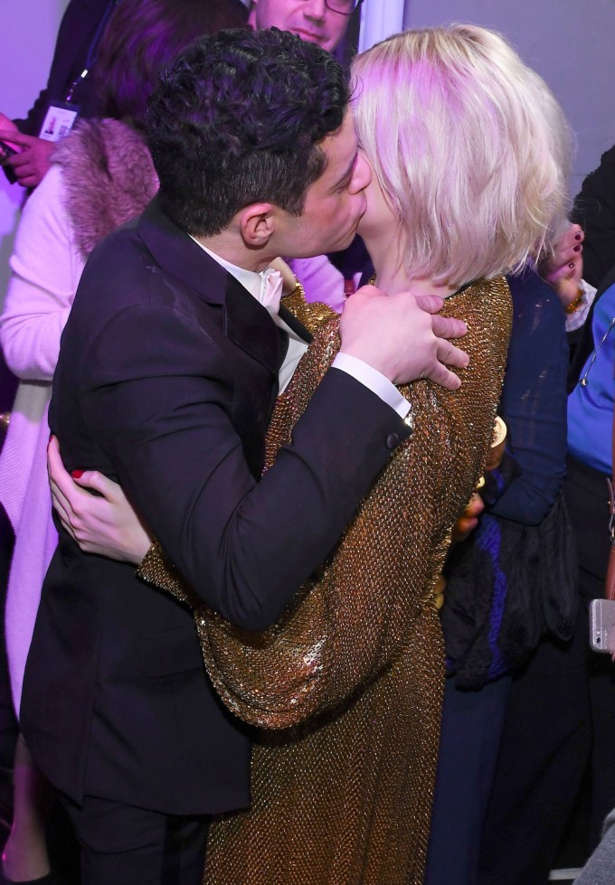 Rami Malek & Lucy Boynton At The FOX Golden Globes After Party