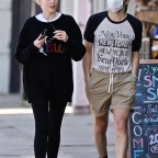 *EXCLUSIVE* Rami Malek and Lucy Boynton go shopping after a walk