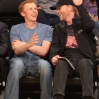 Ron Howard and son Reed Cross at the Lakers game