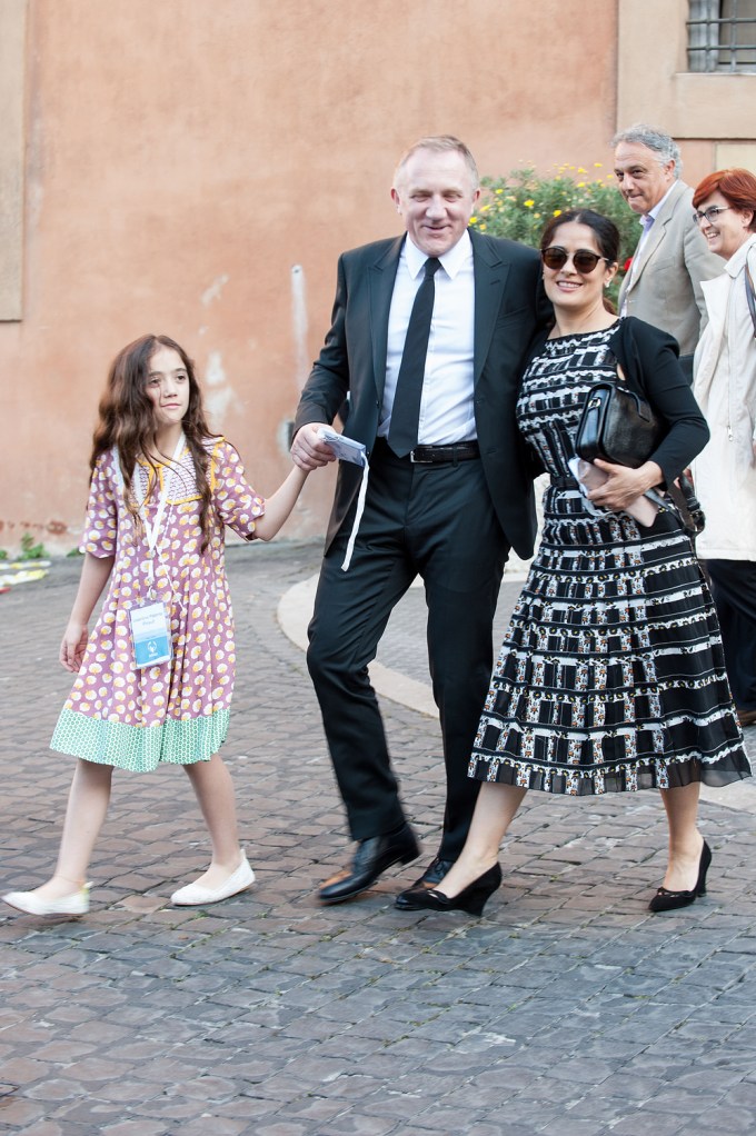 Salma Hayek With Her Husband Francois-Henri Pinault and Daughter Valentina in 2016
