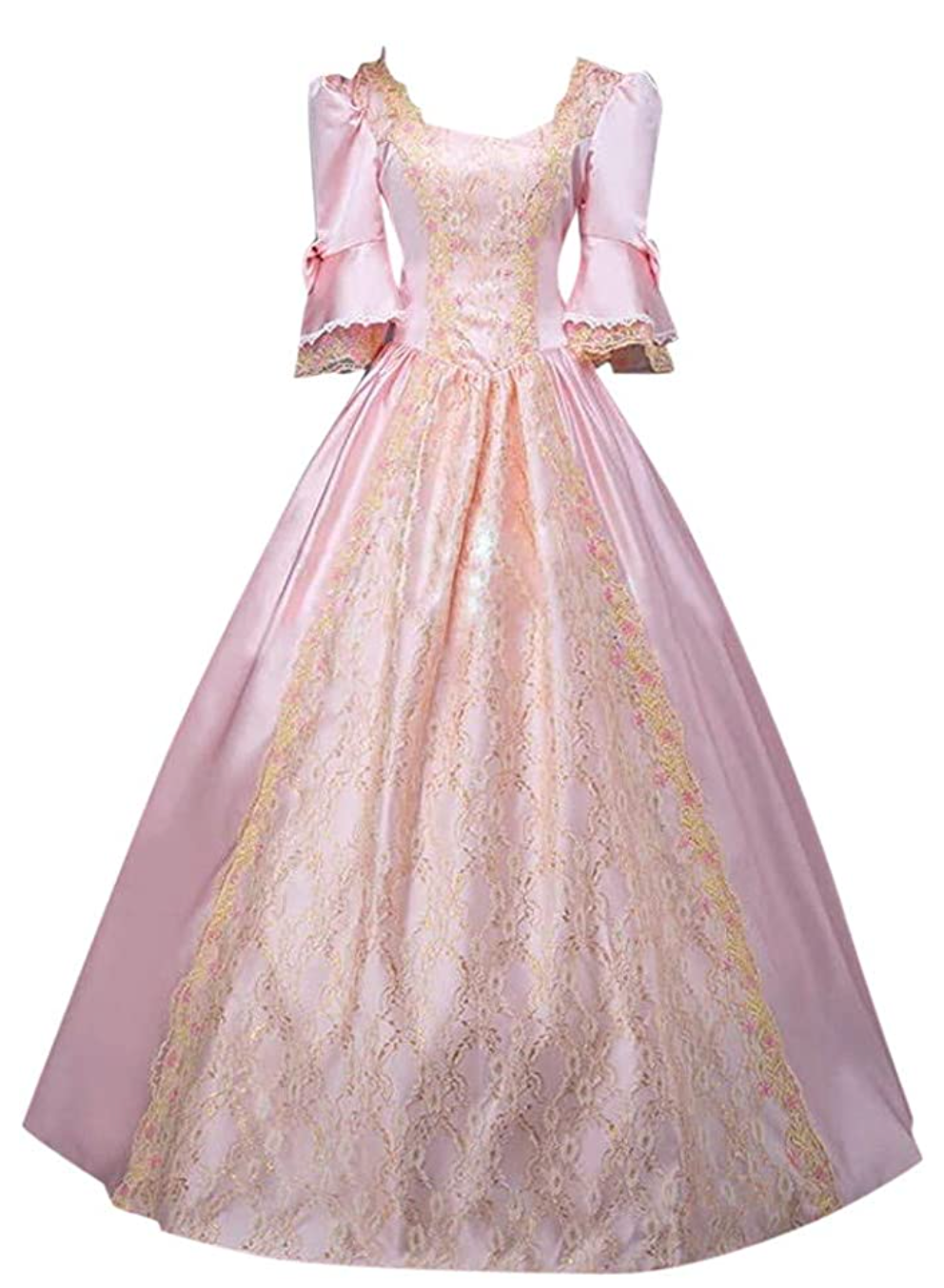 COSTUME RENTAL - B2 Pink Colonial Dress / Bridgerton-3 pc MED – Woodbridge  Costume Collection