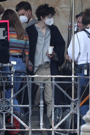 Timothee Chalamet 'Wonka' bei Dreharbeiten am Set, Bath, Großbritannien - 14. Oktober 2021