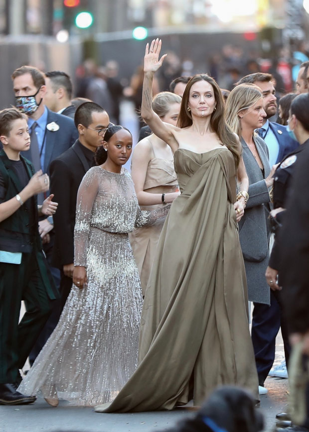 Zahara Jolie-Pitt Wears Mom Angelina’s Dress ‘Eternals’ Premiere