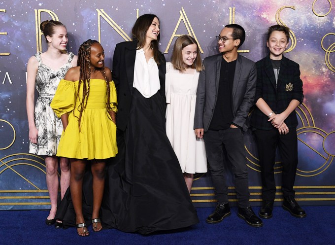 Angelina Jolie And Her Kids At The London Premiere