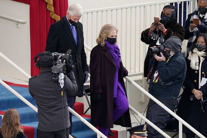 Bill & Hillary Clinton arrive for Joe Biden’s inauguration