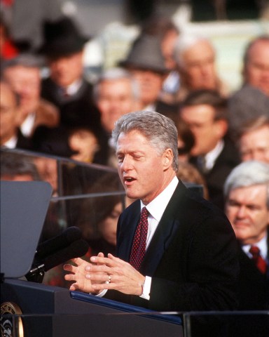 U.S. President William J. CLINTON gives his Inaugural Address after his 1997 Swearing-in Ceremony at the West Front of the Capitol, Washington DC, 20 January 1997
Art - various
