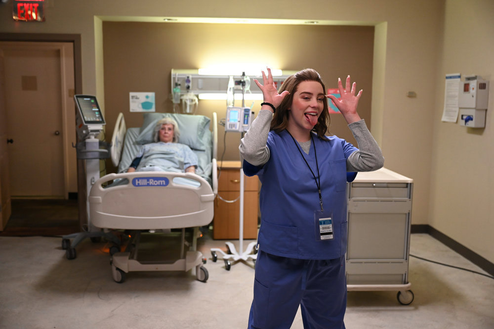 SATURDAY NIGHT LIVE -- “Billie Eilish” Episode 1813 -- Pictured: Host Billie Eilish during the “TikTok” sketch on Saturday, December 11, 2021 -- (Photo by: Will Pippin/NBC)