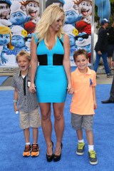 Britney Spears with her sons Sean Preston and Jayden Federline
'The Smurfs 2' film premiere, Los Angeles, America - 28 Jul 2013