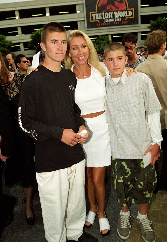 Brody and Brandon Jenner With Linda Thompson