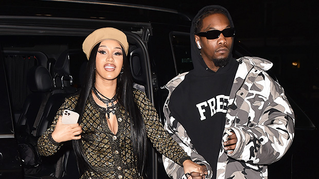 Cardi B Sizzles In Gold Sequin Catsuit & Denies She Got A Tummy Tuck After Giving Birth To Son