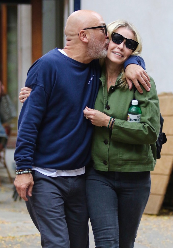 Jo Koy Gives Chelsea A Kiss As They Walk In NYC