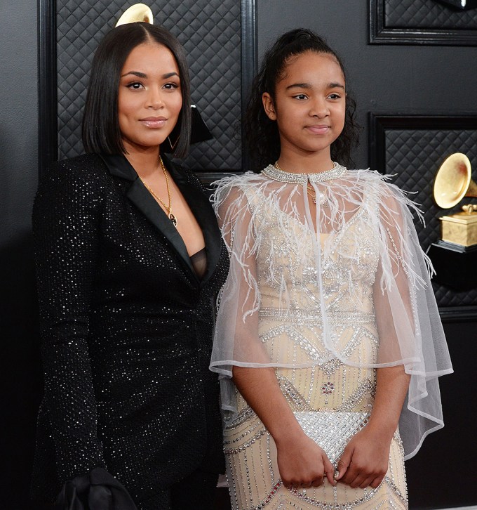 Lauren London & Emani Asghedom Attend The 62nd Annual Grammy Awards