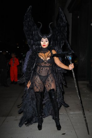 La La Anthony transforms into an eye-popping Maleficent as she pairs racy lingerie with evil queen's horns and wings for Halloween in NYCPictured: La La AnthonyRef: SPL5125828 311019 NON-EXCLUSIVEPicture by: Felipe Ramales / SplashNews.comSplash News and PicturesUSA: +1 310-525-5808London: +44 (0)20 8126 1009Berlin: +49 175 3764 166photodesk@splashnews.comWorld Rights