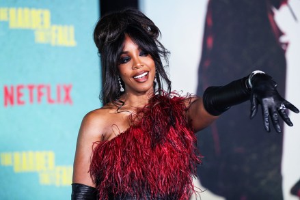 Singer Kelly Rowland arrives at the Los Angeles Premiere Of Netflix's 'The Harder They Fall' held at the Shrine Auditorium and Expo Hall on October 13, 2021 in Los Angeles, California, United States.Los Angeles Premiere Of Netflix's 'The Harder They Fall', United States - 13 Oct 2021