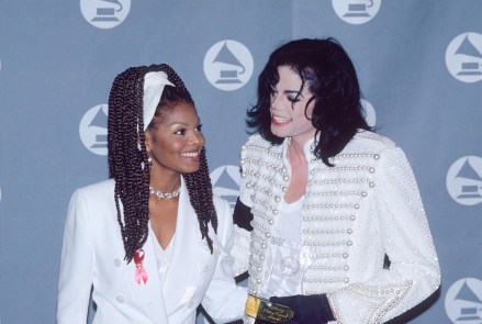 Michael Jackson and his sister Janet Jackson at the 35th Grammy Awards in Los Angeles, America - Feb 1993