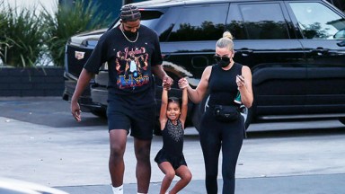 Tristan Thompson & Khloe Kardashian with daughter True