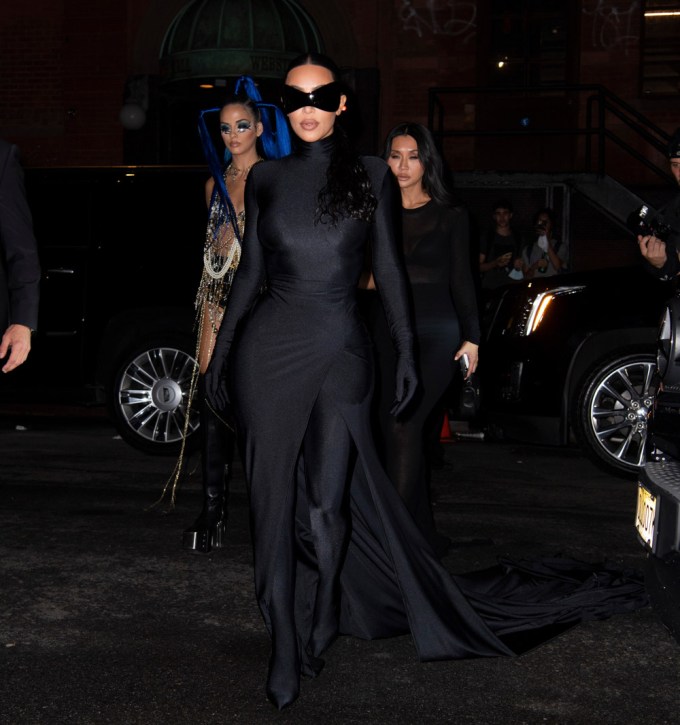 Kim Kardashian At Cathedrale Restaurant after the MET Gala