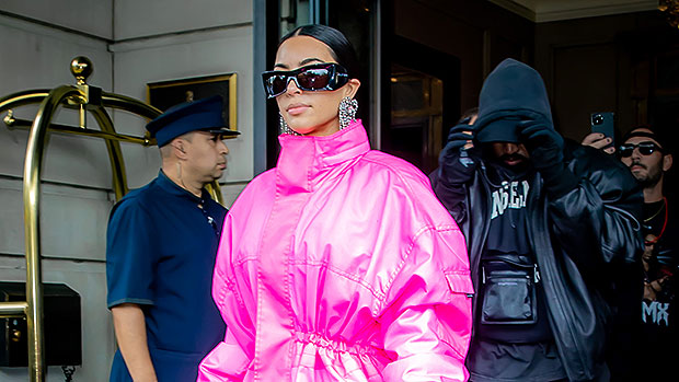 Kim Kardashian Wears Pink Coat While Heading To ‘SNL’ With Kanye West ...
