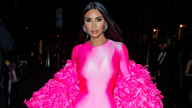 Kim Kardashian Stuns in All-Pink Ensemble – Complete with Gloves