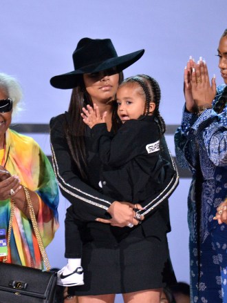 Lauren London and family accept Humanitarian award on behalf of Nipsey Hussle onstage during the 19th annual BET Awards at the Microsoft Theater in Los Angeles on June 23, 2019. The BET Awards were established in 2001 by the Black Entertainment Television network to celebrate African Americans and other American minorities in entertainment, culture and sports over the past year.  The show will air live on BET beginning at 8 pm EST.  Bet Awards 2019, Los Angeles, California, United States - 24 Jun 2019