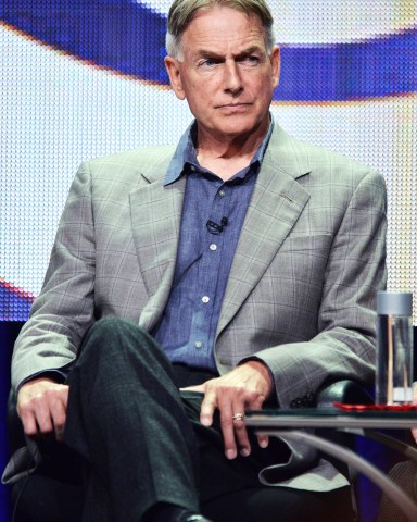 Executive Producer Mark Harmon speaks on stage during the "NCIS: New Orleans" panel at the CBS 2014 Summer TCA held at the Beverly Hilton Hotel, in Beverly Hills, Calif
CBS 2014 Summer TCA, Beverly Hills, USA - 17 Jul 2014