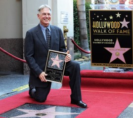 Actor Mark Harmon holds a replica plaque during an unveiling ceremony honoring him with the 2,482nd star on the Hollywood Walk of Fame in Los Angeles on October 1, 2012.Mark Harmon Hollywood Walk of Fame, Los Angeles, California, United States - 01 Oct 2012