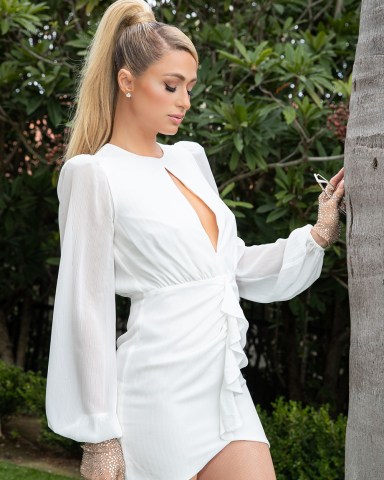 Exclusive All Round - No Minimums
Mandatory Credit: Photo by Chelsea Lauren/Shutterstock (12552073r)
Exclusive - Paris Hilton
Exclusive - Paris Hilton Attends Bridal Brunch Celebration Presented By Revolve, Los Angeles, California, USA - 23 Oct 2021
