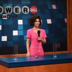 SATURDAY NIGHT LIVE -- "Kim Kardashian West" Episode 1807 -- Pictured: Host Kim Kardashian as Shonda during the "Lotto Drawing" sketch on Saturday, October 9, 2021 -- (Photo by: Rosalind O'Connor/NBC)