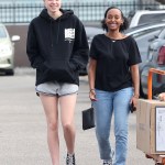** RIGHTS: NO PRINT ** Los Angeles, CA - *EXCLUSIVE* - Sisters Shiloh Jolie-Pitt and Zahara Jolie-Pitt are all smiles as they go shopping at Home Depot together. Shiloh showed off her recent buzcut much like the one mom Angelina Jolie sported in her 1997b film Gia.Pictured: Shiloh Jolie-Pitt, Zahara Jolie-PittBACKGRID USA 7 JANUARY 2023 USA: +1 310 798 9111 / usasales@backgrid.comUK: +44 208 344 2007 / uksales@backgrid.com*UK Clients - Pictures Containing ChildrenPlease Pixelate Face Prior To Publication*
