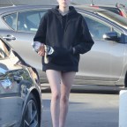 *EXCLUSIVE* Shiloh Jolie-Pitt wears an oversized hoodie and shorts for a trip to Gelson's