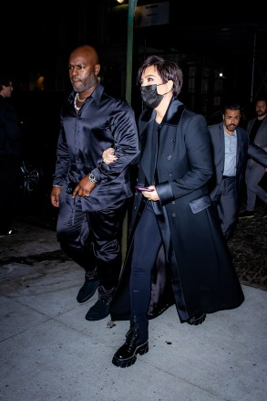 Kris Jenner rocks an all black ensemble arriving with boyfriend Corey Gamble to the SNL After Party at Zero BondPictured: Kris Jenner,Corey GambleRef: SPL5264910 101021 NON-EXCLUSIVEPicture by: @TheHapaBlonde / SplashNews.comSplash News and PicturesUSA: +1 310-525-5808London: +44 (0)20 8126 1009Berlin: +49 175 3764 166photodesk@splashnews.comWorld Rights