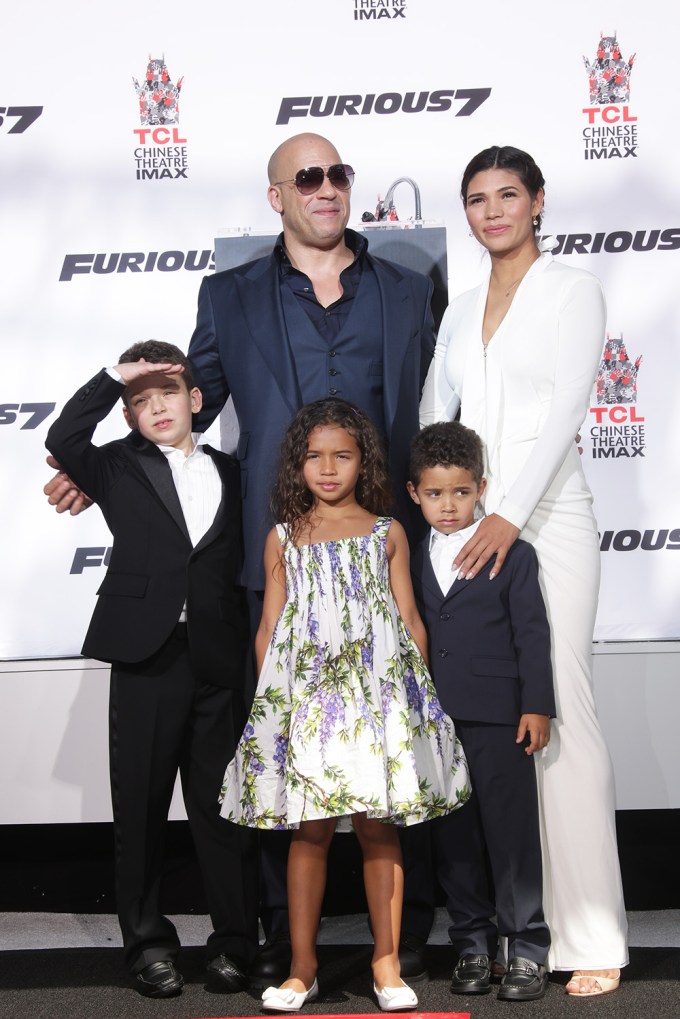 Vin Diesel And His Family At The ‘F7’ Premiere