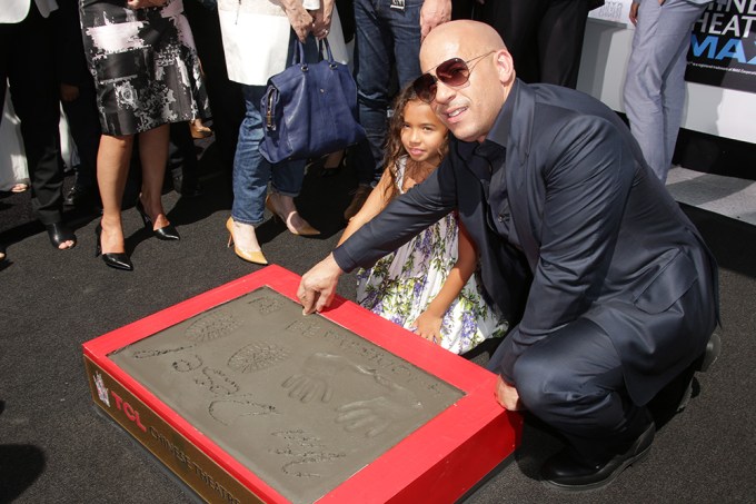 Vin Diesel And Hania Riley At The Hand And Footprint Ceremony