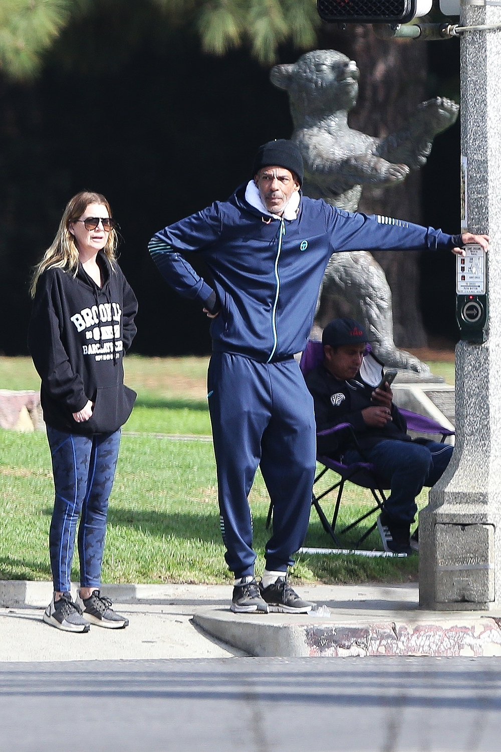 *EXCLUSIVE* Ellen Pompeo and Chris Ivery go for a morning hike