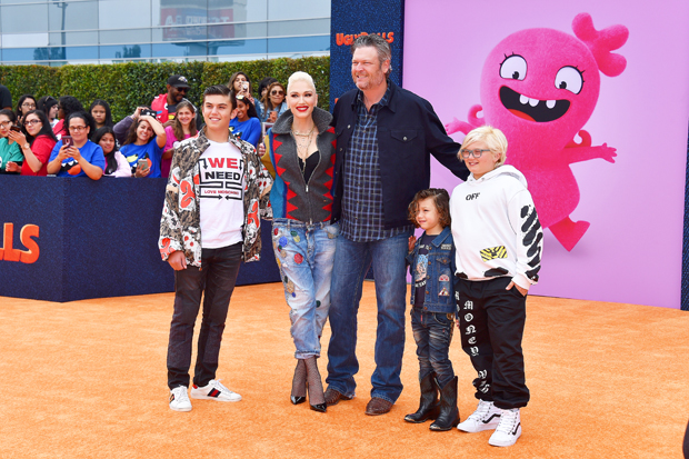 Gwen Stefani, Blake Shelton, and Gwen's sons