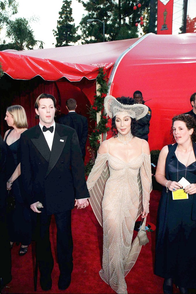 Cher & Elijah Blue Allman At The 70th Academy Awards In 1998
