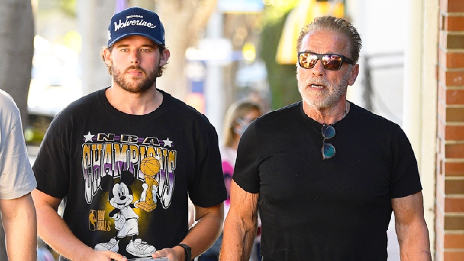 Christopher Schwarzenegger Grabs Lunch With Dad Arnold Photos