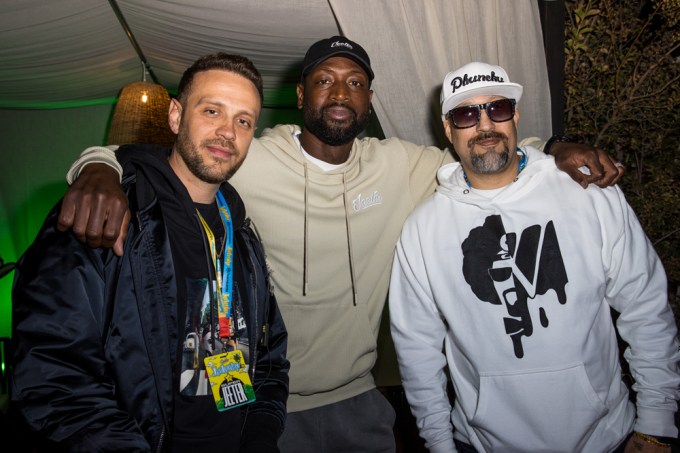 Lukasz Tracz with Dwyane Wade and B-Real