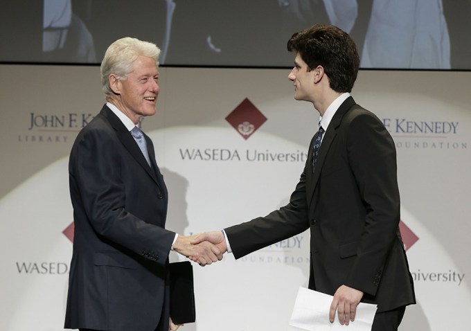 Jack Schlossberg with Bill Clinton at the JFK International Symposium