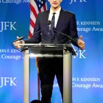 Jack Schlossberg, center, with Caroline Kennedy, introduces Speaker of the House Nancy Pelosi, D-Calif., the recipient of the 2019 John F. Kennedy Profile in Courage Award, at the John F. Kennedy Presidential Library and Museum in Boston
Profile in Courage Award, Boston, USA - 19 May 2019