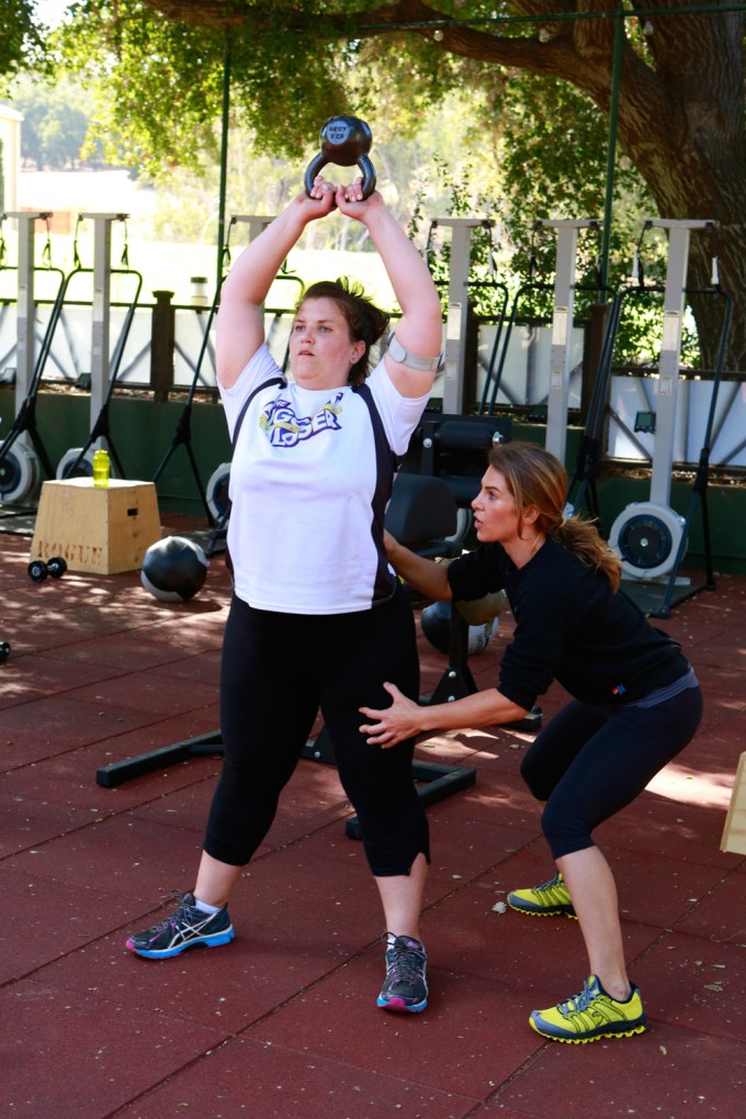 Jillian Michaels Works Out With Contestant For The Biggest Loser